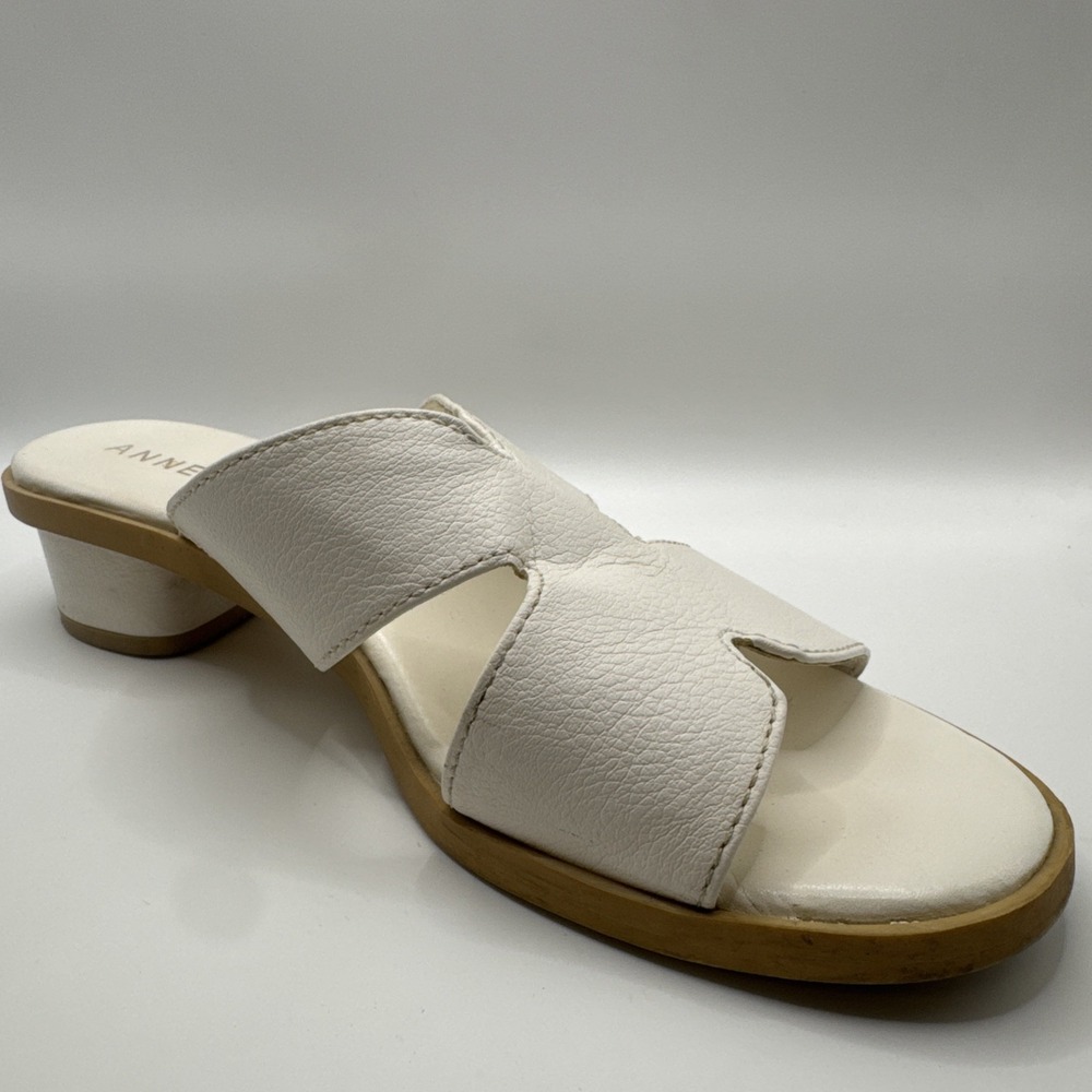 Anne Klein Womens Timmy Heeled Sandals White 7.5